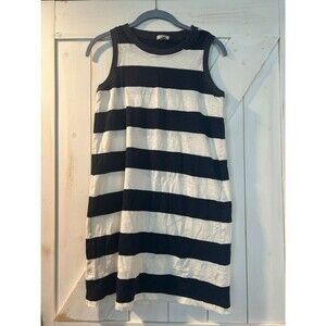 Crewcuts Navy and White Striped Tank Dress by J Crew Size XL 12-14 100% Cotton